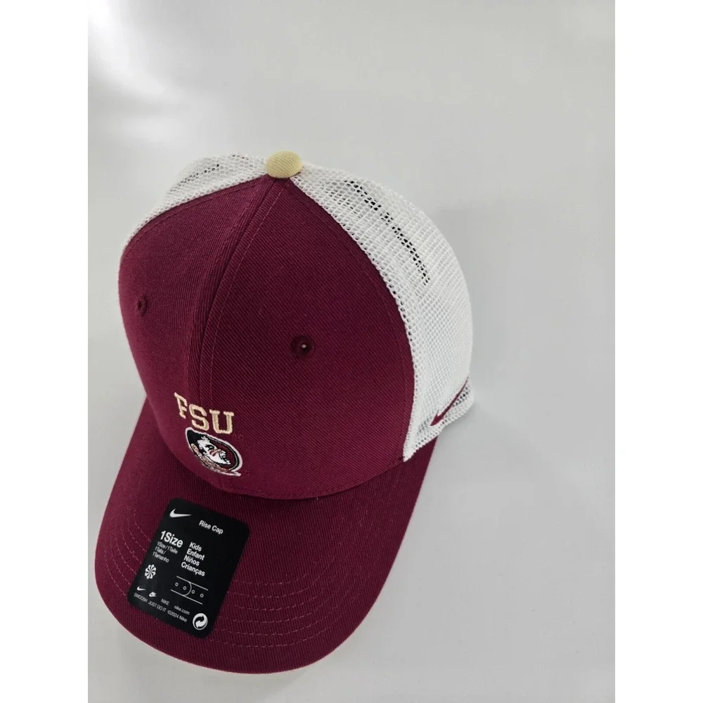 Nike Florida State FSU Rise Cap Youth One‎ Size Crimson Team Issued New